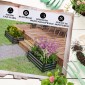 Υπερυψωμένο κρεβάτι Κήπος Κρεβάτι με βότανα Ανθεκτικό στις καιρικές συνθήκες Ανοιχτό έδαφος 100 x 60 x 30 cm Σκούρο γκρι