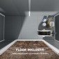 2,4 x 1,3 m Υπόστεγο κήπου Πλαστικό υπόστεγο κήπου με παράθυρα δαπέδου που κλειδώνουν πόρτες για Garden Patio Grey