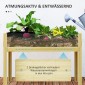 Υπερυψωμένο κρεβάτι, ξύλινο κουτί ζαρντινιέρας με ακρυλικά πάνελ στις δύο πλευρές, για χώμα 118 L, τρύπες αποστράγγισης νερού, 110 x 50 x 80 cm