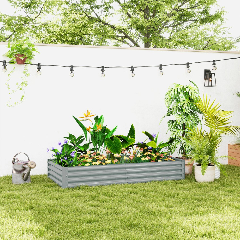 Υπερυψωμένο κρεβάτι από ατσάλι, φυτικό κρεβάτι ανθεκτικό στις καιρικές συνθήκες με κρύο σκελετό κατά της κοπής