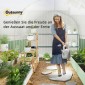 Θερμοκήπιο 3 x 2 x 2 m από πολυσήραγγα με πλευρικά τοιχώματα σε roll-up, πλαστικό μουσαμά ανθεκτικό στην υπεριώδη ακτινοβολία και ατσάλινο πλαίσιο, λευκό
