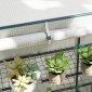 Μίνι θερμοκήπιο με πλαστικό κάλυμμα ραφιών 3 επιπέδων ανθεκτικό στην υπεριώδη ακτινοβολία Φορητή κυλιόμενη πόρτα 144 x 48 x 152 cm Λευκό