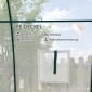 Θερμοκήπιο καμάρας με σακούλες άμμου και πλαστικό κάλυμμα 2 κυλιόμενες πόρτες Διχτυωτό παράθυρο φορητό 1,8 x 1,8 x 2m Λευκό