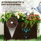 Ζαρντινιέρα υπερυψωμένη με πέργκολα, γλάστρα με πέργκολα, κουτί με λουλούδια, ξύλο, πέργκολα κήπου 64 x 33 x 122 εκ. απανθρακωμένη