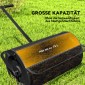 Διανομέας κομποστοποίησης 75L 61x40cm Λιπασματοδιανομέας γκαζόν κήπου με διχτυωτό χερούλι Τ καλάθι μεταλλικό μαύρο