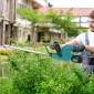 Ηλεκτρικό κουρευτικό φράκτη μπαταρίας Ηλεκτρικό κουρευτικό φράκτη με μοτέρ μήκους κοπής 51 cm, μπλε μπαταρία