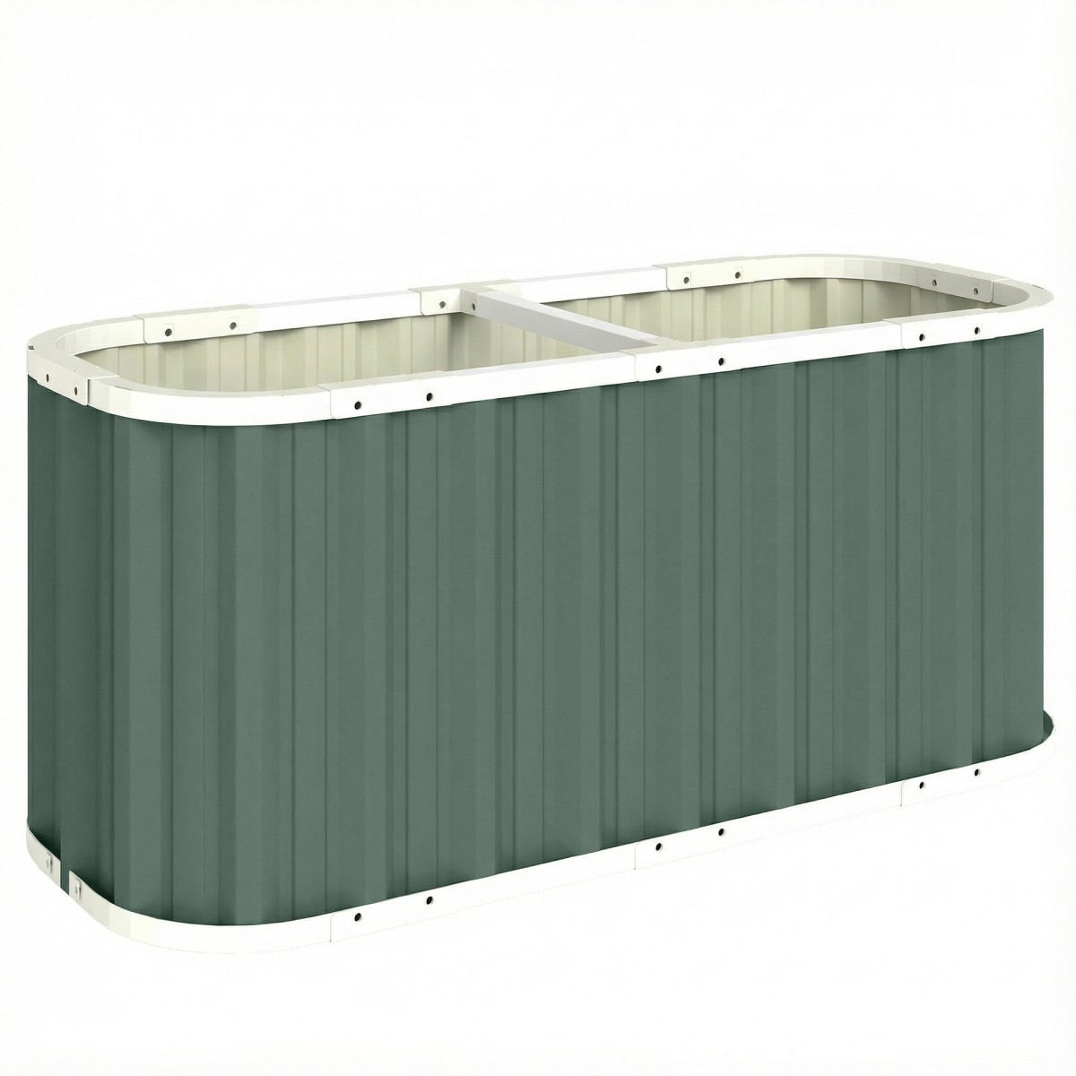 Υπερυψωμένο κρεβάτι μεταλλικό 136 x 53 x 61 cm κρεβάτι κήπου βάθους με προστατευτικές άκρες ετικέτες φυτών γάντια ανοιχτό έδαφος