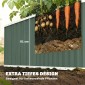 Υπερυψωμένο κρεβάτι μεταλλικό 136 x 53 x 61 cm κρεβάτι κήπου βάθους με προστατευτικές άκρες ετικέτες φυτών γάντια ανοιχτό έδαφος