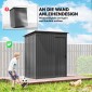 Μεταλλικό υπόστεγο εργαλείων 1,37 m², υπόστεγο εργαλείων με εύκολη συναρμολόγηση, κλειστή οροφή, συρόμενη πόρτα, εξαερισμός, γάντια