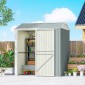 Μεταλλικό υπόστεγο εργαλείων 3,5 m², ψηλό υπόστεγο εργαλείων που κλειδώνει με γάντια αερισμού οροφής σέλας, 209 x 177 x 236 cm