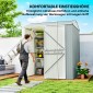 Μεταλλικό υπόστεγο εργαλείων 3,5 m², ψηλό υπόστεγο εργαλείων που κλειδώνει με γάντια αερισμού οροφής σέλας, 209 x 177 x 236 cm
