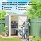 Μεταλλικό υπόστεγο εργαλείων 3,5 m², ψηλό υπόστεγο εργαλείων που κλειδώνει με γάντια αερισμού οροφής σέλας, 209 x 177 x 236 cm