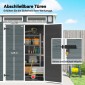 Υπόστεγο εργαλείων 2,89 m², υπόστεγο εργαλείων με όψη ξύλου, 3 παράθυρα, διπλή πόρτα, εξαερισμός, κλειδαριά δαπέδου, 182 x 182 x 196 cm