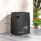 240L Garden Composter, Τριγωνικός Κάδος Κομποστοποίησης με 3 Πόρτες, Μαύρος