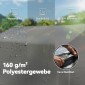 Σκηνή γκαράζ 2,3 x 1,9 m, υδατοαπωθητική σκηνή εξοπλισμού με κυλιόμενη πόρτα με φερμουάρ, εξαερισμός, δίρριχτη οροφή, σκούρο γκρι
