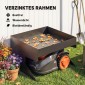 Robotic Lawnmower Garage Steel 75 x 70 x 46 cm Robotic Lawnmower Garage with Plant Box Μαύρο