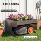 Robotic Lawnmower Garage Steel 75 x 70 x 46 cm Robotic Lawnmower Garage with Plant Box Μαύρο