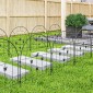 Χάλυβας φράχτης κήπου 300 cm x 70 cm ύψος διακοσμητικό σετ φράχτη με πλέγμα στοιχεία φράχτη μαύρο