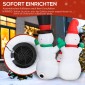 Φουσκωτό Snowman Family 1,8m Χριστουγεννιάτικη διακόσμηση με φωτισμό LED για εσωτερική και εξωτερική χρήση