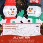 Φουσκωτό Snowman Family 1,8m Χριστουγεννιάτικη διακόσμηση με φωτισμό LED για εσωτερική και εξωτερική χρήση