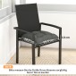 Σετ 4 μαξιλαριών καθίσματος 39,5 x 39,5 x 10 cm μαξιλάρια καρέκλας με δέσιμο, αντιολισθητικό μαξιλάρι εξωτερικού καθίσματος εσωτερικού χώρου