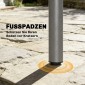 Τραπέζι κήπου 165 x 80 cm για 6 άτομα Τραπέζι φαγητού με επιτραπέζιο σκελετό από ατσάλι, ορθογώνιο