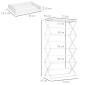 Πτυσσόμενο ράφι ρούχων Airer 8 επιπέδων Drying Rack Tower Dryer Tower Clothes Airer Drying Rack Μεταλλικό Πλαστικό Λευκό 74 x 35 x 144 cm