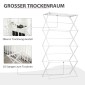 Πτυσσόμενο ράφι ρούχων Airer 8 επιπέδων Drying Rack Tower Dryer Tower Clothes Airer Drying Rack Μεταλλικό Πλαστικό Λευκό 74 x 35 x 144 cm