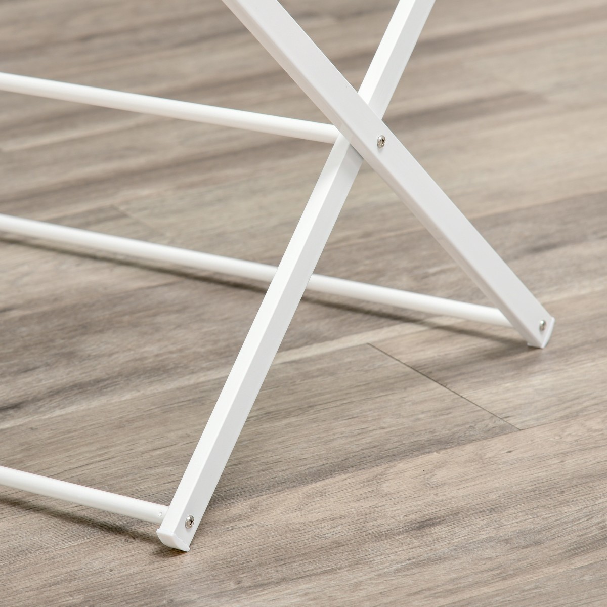 Πτυσσόμενο ράφι ρούχων Airer 8 επιπέδων Drying Rack Tower Dryer Tower Clothes Airer Drying Rack Μεταλλικό Πλαστικό Λευκό 74 x 35 x 144 cm