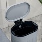 Κάδος απορριμμάτων 20L Κάδος πεντάλ με καπάκι με πεντάλ ποδιού αφαιρούμενο εσωτερικό κάδο Λειτουργία soft close 36,5 x 31,2 x 45 cm, γκρι