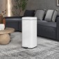 Κάδος απορριμμάτων 30L, μαλακό καπάκι, με προστασία δακτυλικών αποτυπωμάτων, πεντάλ ποδιού, μεταλλικό/πλαστικό, 28x35x63,5 cm, λευκό