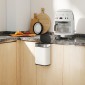 Κάδος απορριμμάτων 5 L, ελεύθερος ή κρεμασμένος, από ανοξείδωτο ατσάλι, κρεμ λευκό