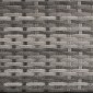 Καναπές Rattan με Μαξιλάρια, Τριθέσιος Καναπές Garden Lounge, Ατσάλι, Γκρι, 173 x 68 x 78 cm