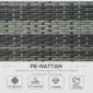 Ξαπλώστρα Polyrattan διπλή ξαπλώστρα ξαπλώστρα κήπου για 2 άτομα ξαπλώστρα χαλάρωσης πολυτελές σαλόνι 5 επιπέδων πλάτη μεταλλικό PE rattan γκρι 196 x 120 x 28 cm