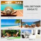 Ξαπλώστρα Polyrattan διπλή ξαπλώστρα ξαπλώστρα κήπου για 2 άτομα ξαπλώστρα χαλάρωσης πολυτελές σαλόνι 5 επιπέδων πλάτη μεταλλικό PE rattan γκρι 196 x 120 x 28 cm