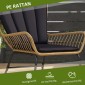 Bistro Σετ Έπιπλα Μπαλκονιού Σετ Έπιπλα Μπαλκονιού Boho Style Ανθεκτικό στις καιρικές συνθήκες 76 x 66 x 96 cm Μαύρο