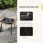 Σετ αυλής Rattan, σετ επίπλων κήπου, 2 πολυθρόνες & τραπέζι, κίτρινο