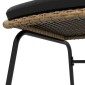 Σετ αυλής Rattan, σετ επίπλων κήπου, 2 πολυθρόνες & τραπέζι, κίτρινο