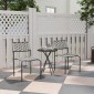 Σετ επίπλων κήπου Polyrattan, έπιπλα σαλονιού εξωτερικού χώρου για 2 άτομα, 3 τεμάχια, 2 καρέκλες, γκρι τραπέζι