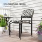 Σετ επίπλων κήπου Polyrattan, έπιπλα σαλονιού εξωτερικού χώρου για 2 άτομα, 3 τεμάχια, 2 καρέκλες, γκρι τραπέζι