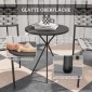 Σετ επίπλων κήπου Polyrattan, έπιπλα σαλονιού εξωτερικού χώρου για 2 άτομα, 3 τεμάχια, 2 καρέκλες, γκρι τραπέζι