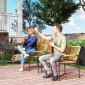 3 τεμ. Σετ μπιστρό Rattan, ομάδα καθιστικών, σετ κήπου με 2 καρέκλες κήπου, τραπεζάκι σαλονιού 54 x 66 x 76 cm κίτρινο