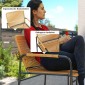 3 τεμ. Σετ μπιστρό Rattan, ομάδα καθιστικών, σετ κήπου με 2 καρέκλες κήπου, τραπεζάκι σαλονιού 54 x 66 x 76 cm κίτρινο