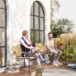 3 τεμ. Σετ μπιστρό Rattan, ομάδα καθιστικών, σετ κήπου με 2 καρέκλες κήπου, τραπεζάκι σαλονιού 54 x 66 x 76 cm κίτρινο