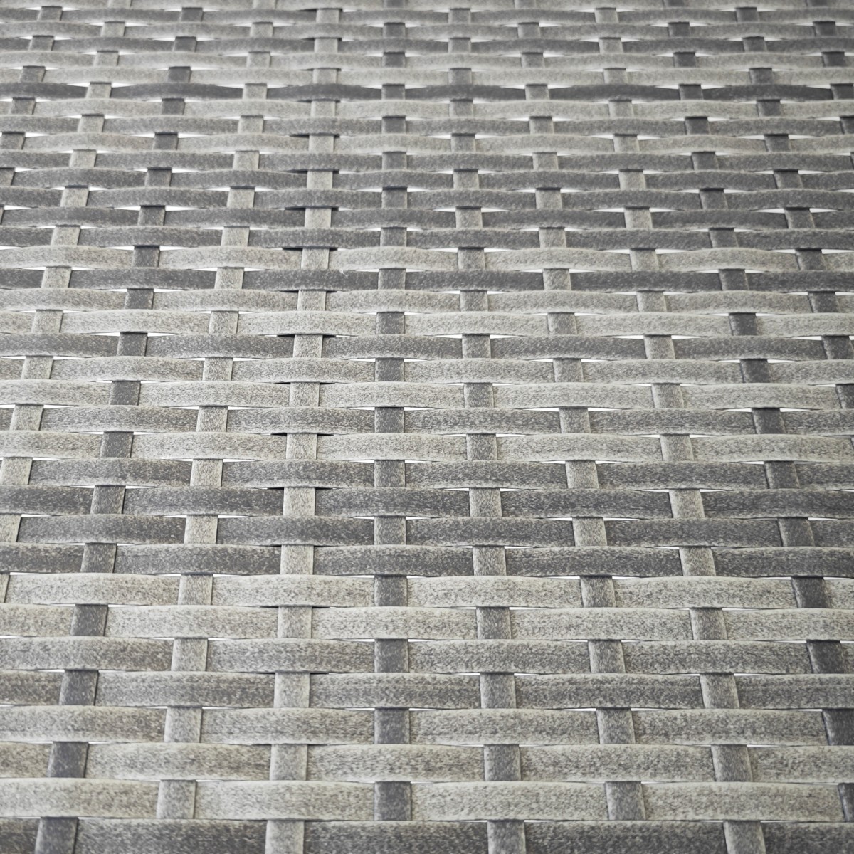 Τραπέζι μπαλκονιού, μισό στρογγυλό, polyrattan+metal, 100x50x74 cm, γκρι