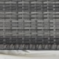 Τραπέζι μπαλκονιού, μισό στρογγυλό, polyrattan+metal, 100x50x74 cm, γκρι