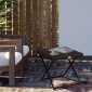 Βοηθητικό τραπέζι από polyrattan, πτυσσόμενο τραπεζάκι σαλονιού, τραπεζάκι σαλονιού, δίσκος, τραπέζι μπαλκονιού, τραπέζι κήπου, τραπεζάκι καναπέ, τραπεζάκι τσαγιού, έπιπλα κήπου, τραπέζι ρατάν για κήπο, βεράντα, μπαλκόνι, 40x40x40cm καφέ