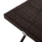 Βοηθητικό τραπέζι από polyrattan, πτυσσόμενο τραπεζάκι σαλονιού, τραπεζάκι σαλονιού, δίσκος, τραπέζι μπαλκονιού, τραπέζι κήπου, τραπεζάκι καναπέ, τραπεζάκι τσαγιού, έπιπλα κήπου, τραπέζι ρατάν για κήπο, βεράντα, μπαλκόνι, 40x40x40cm καφέ