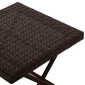 Βοηθητικό τραπέζι από polyrattan, πτυσσόμενο τραπεζάκι σαλονιού, τραπεζάκι σαλονιού, δίσκος, τραπέζι μπαλκονιού, τραπέζι κήπου, τραπεζάκι καναπέ, τραπεζάκι τσαγιού, έπιπλα κήπου, τραπέζι ρατάν για κήπο, βεράντα, μπαλκόνι, 40x40x40cm καφέ