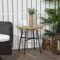 Τραπέζι κήπου από PE Rattan Style, ανθεκτικό στις καιρικές συνθήκες, 50cm x 50cm x 50cm Μπεζ
